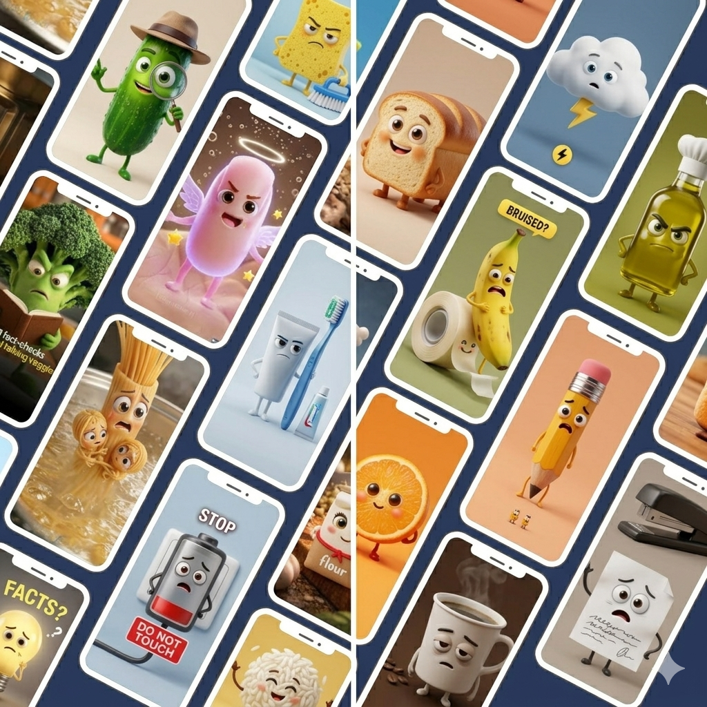 1200+AI Talking Object Videos | Viral Reels Bundle PLR MRR - Image 2