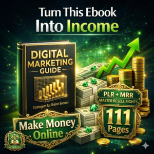Make Money Online eBook PLR MRR - 111-Page Canva Editable Digital Product with Resell Rights